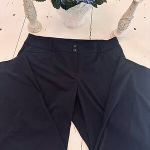 Alfani Black Trousers Straight-Leg Flat Front